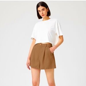 Cider XL brown linen shorts NWT